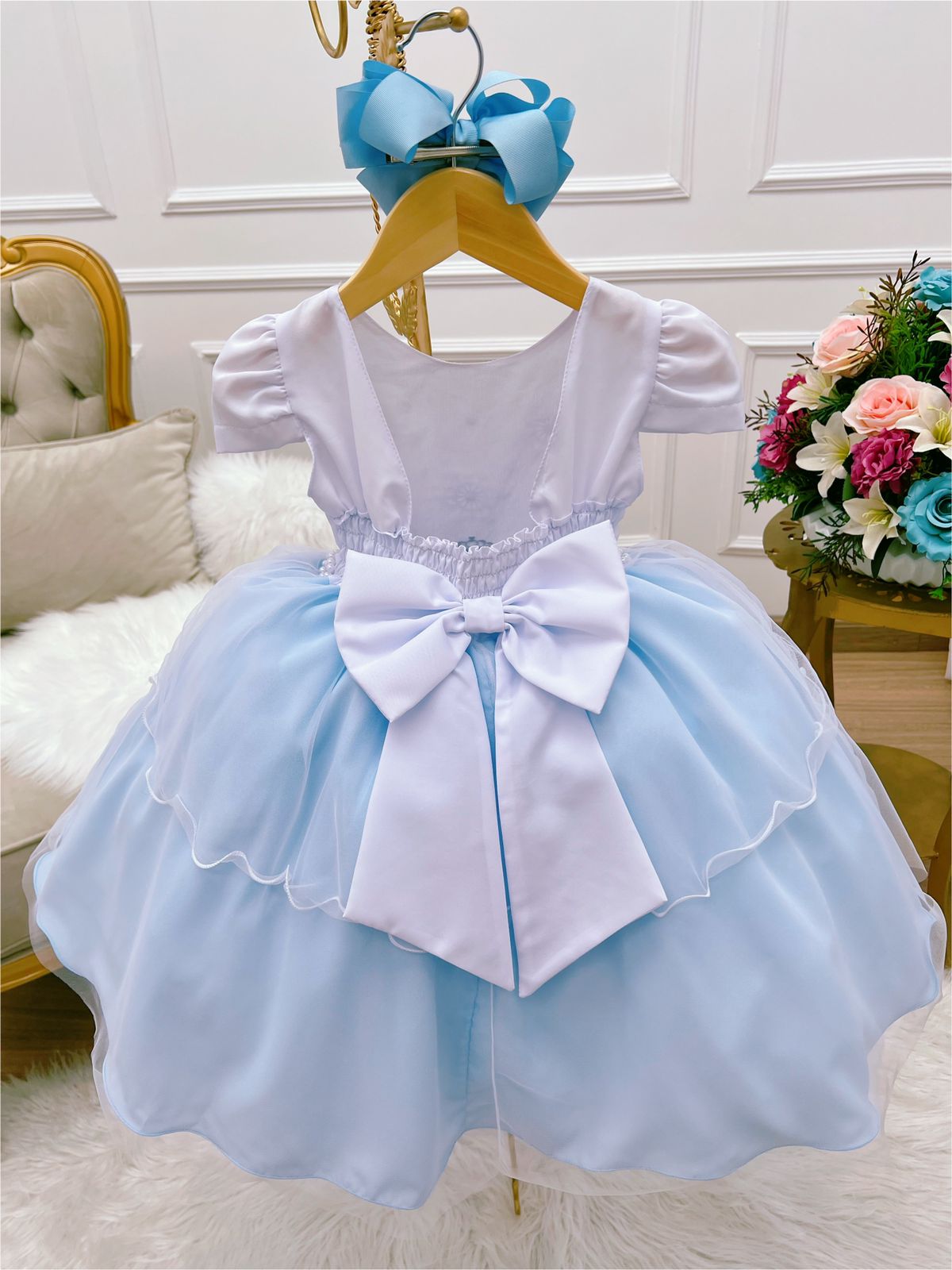 VESTIDO INFANTIL FROZEN COM CAPA LUXO FESTAS DE PRINCESAS - Rosa Charmosa  Atacado