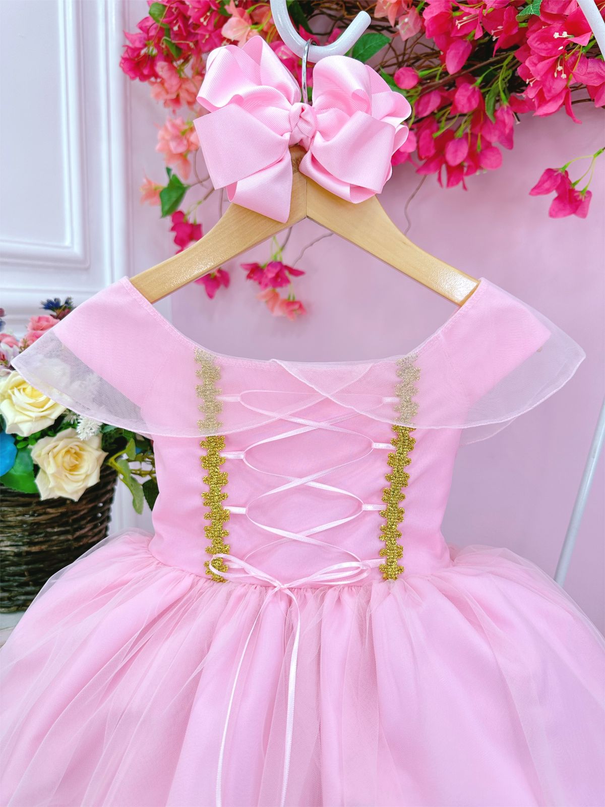 Vestido Infantil Princesa Aurora