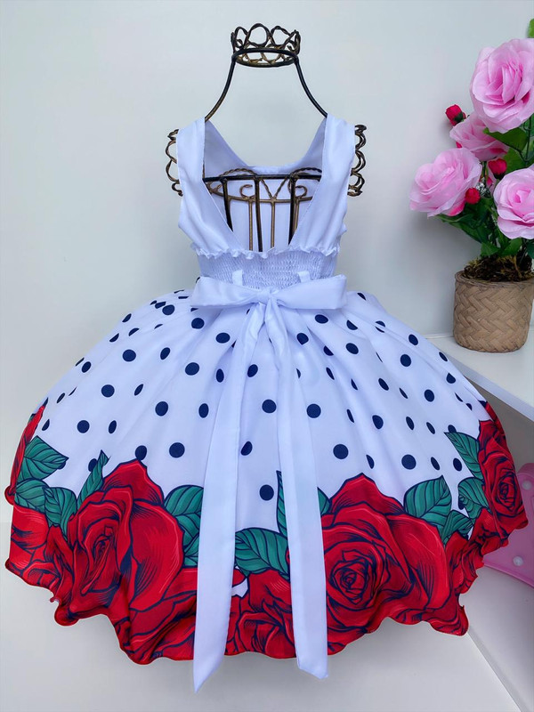 Vestido de best sale poa vermelho infantil