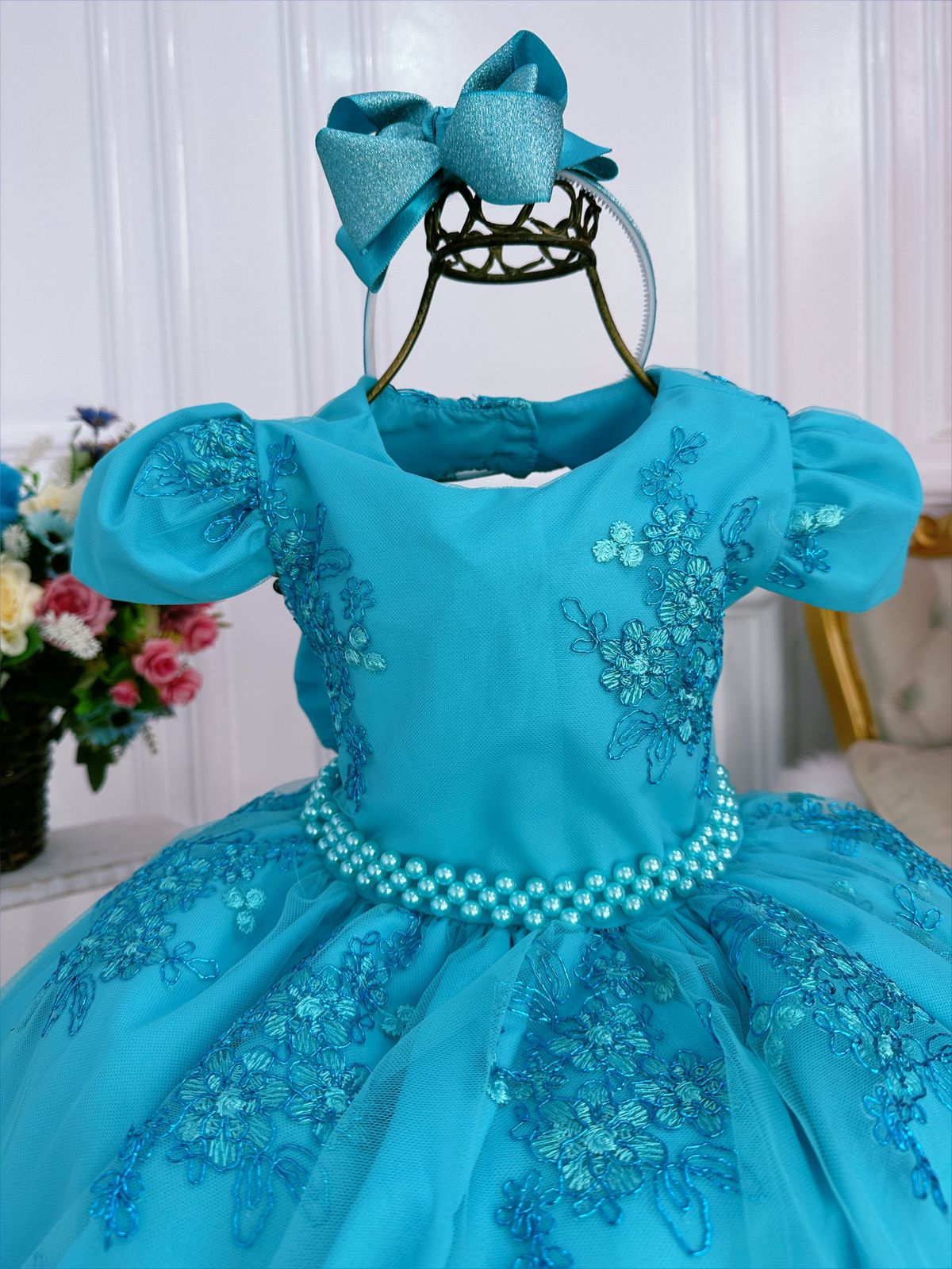 Vestido azul hot sale tiffany infantil