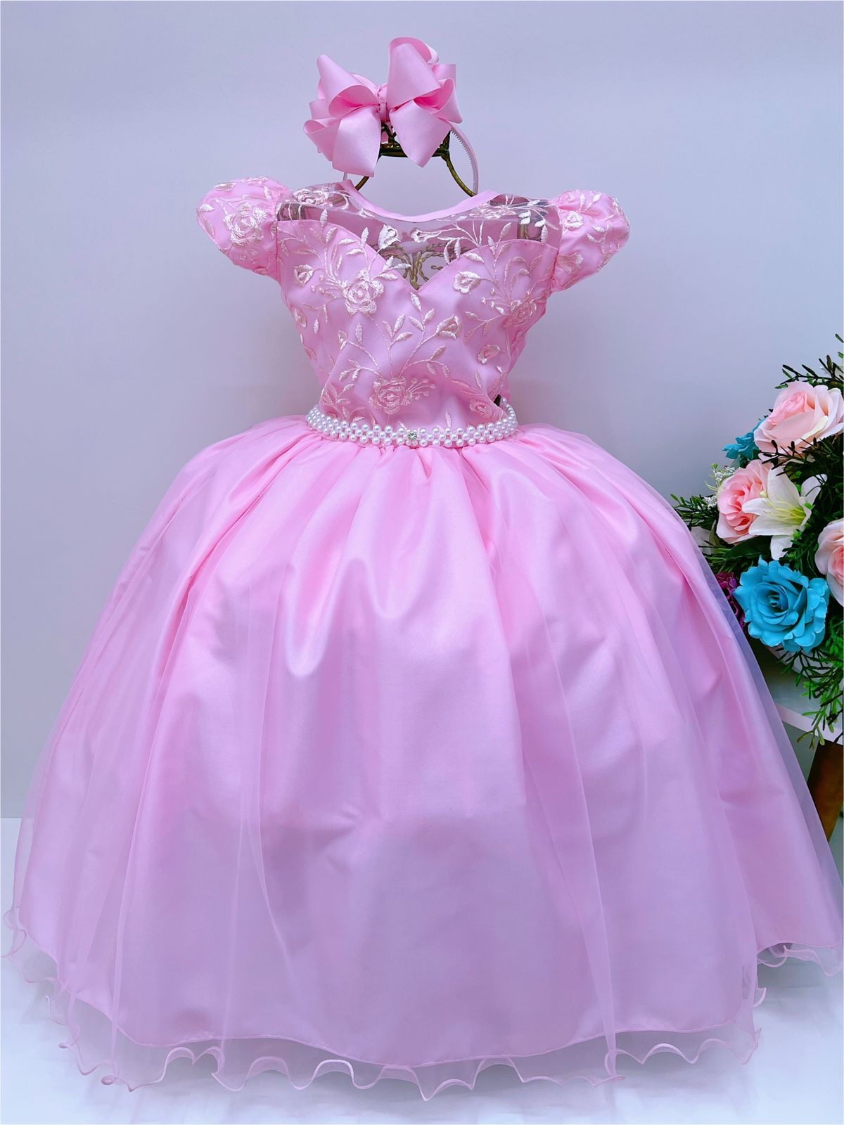 Vestido Formal De Renda De Dama De Honra Para Adolescente