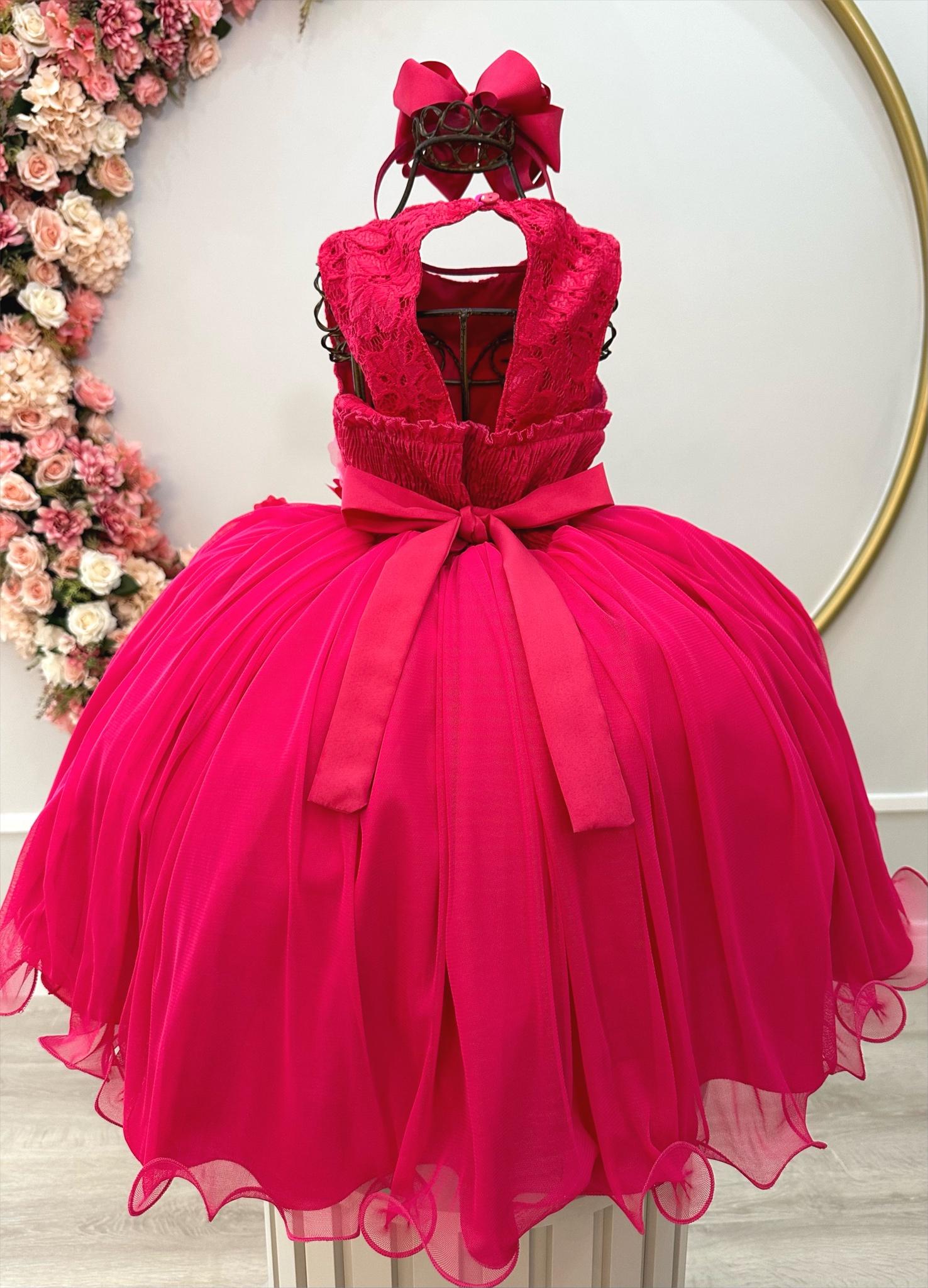 Vestido Infantil Princesa Sofia Luxo Festa Aniversário - Rosa Charmosa  Atacado