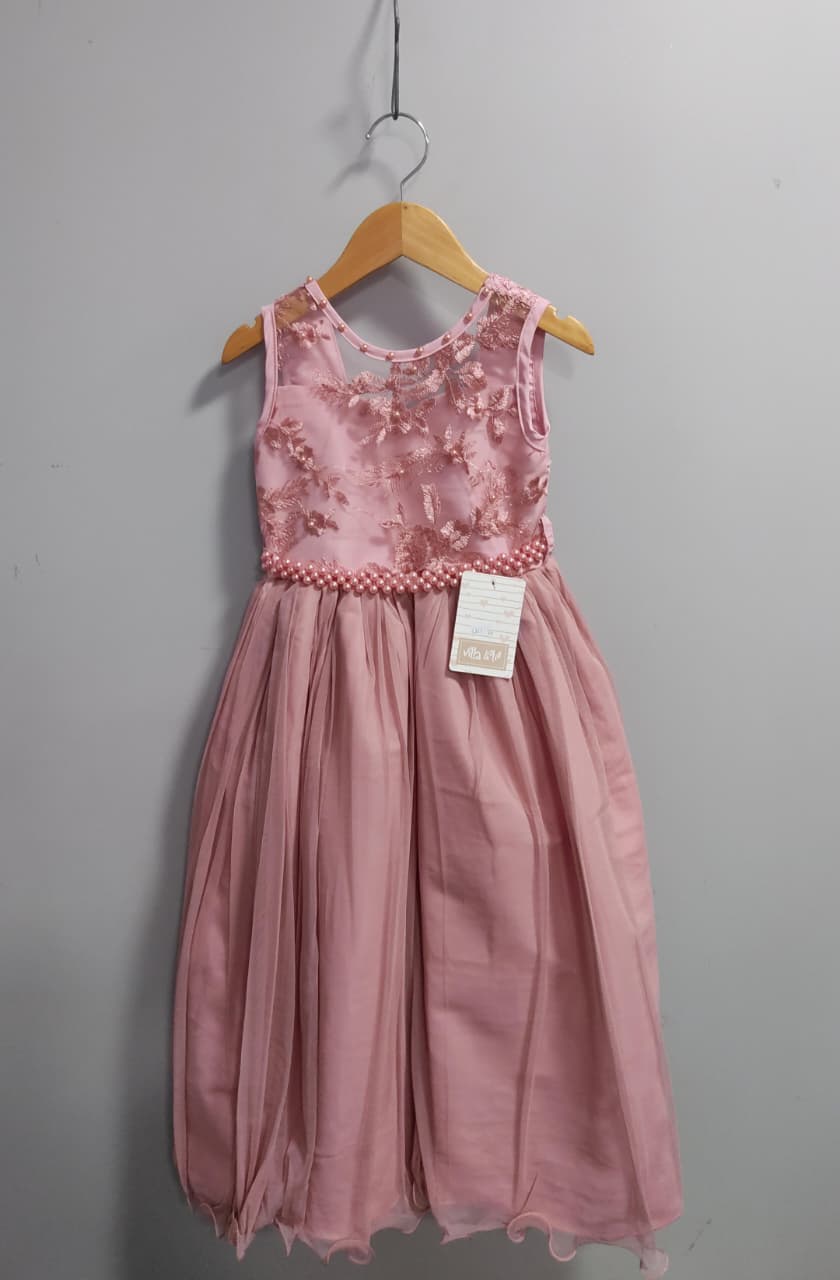 Vestido Infantil Longo Rose C/ Renda Damas Formatura