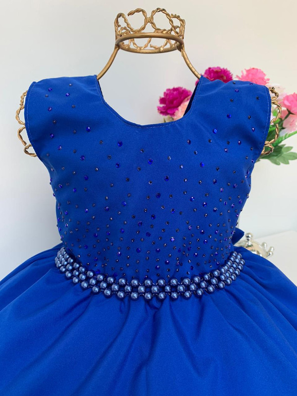 Vestido princesa 2024 azul marinho