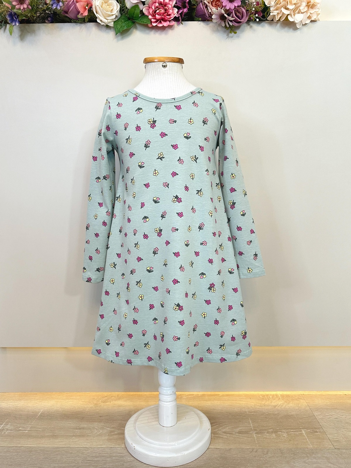 Vestido Infantil Estampa Flores Primavera Luxo