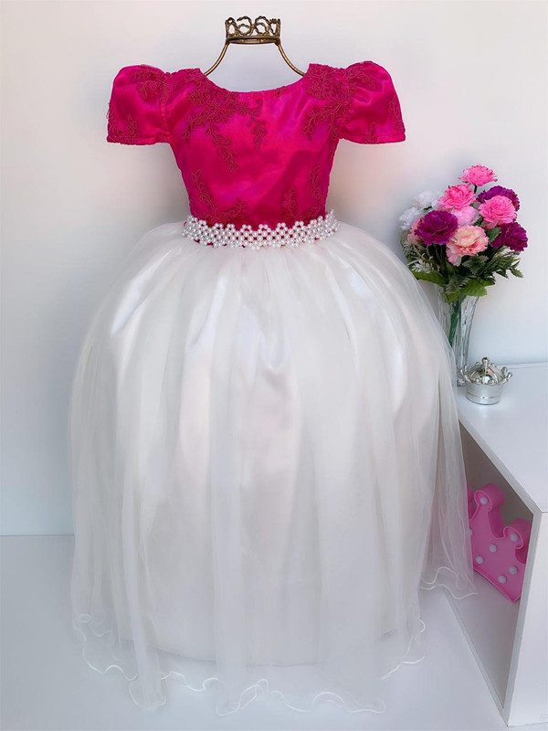 Vestido Infantil Pink e Saia OFF Damas de Honra Casamento