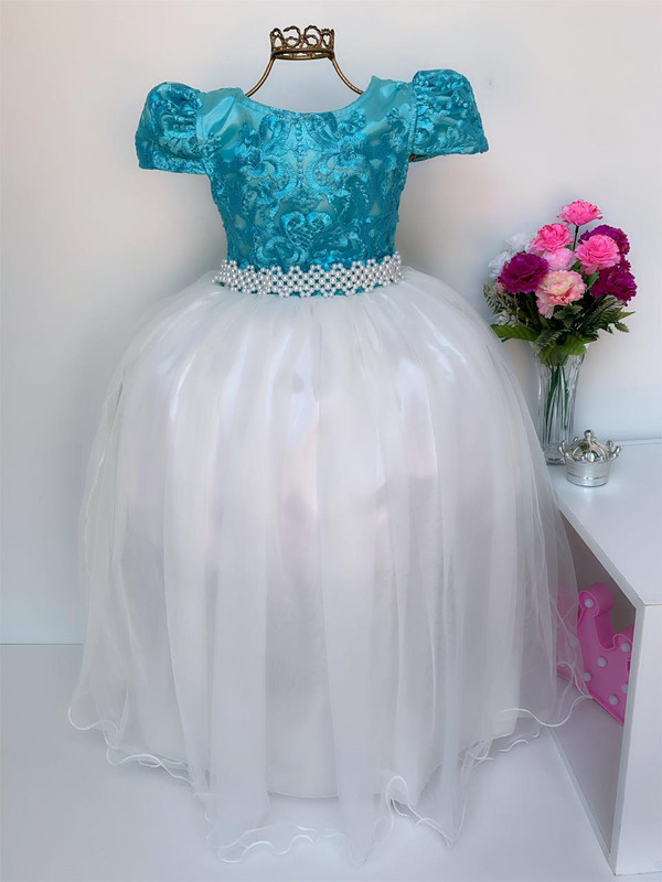 Vestido Infantil Verde e Saia OFF Damas de Honra Casamento