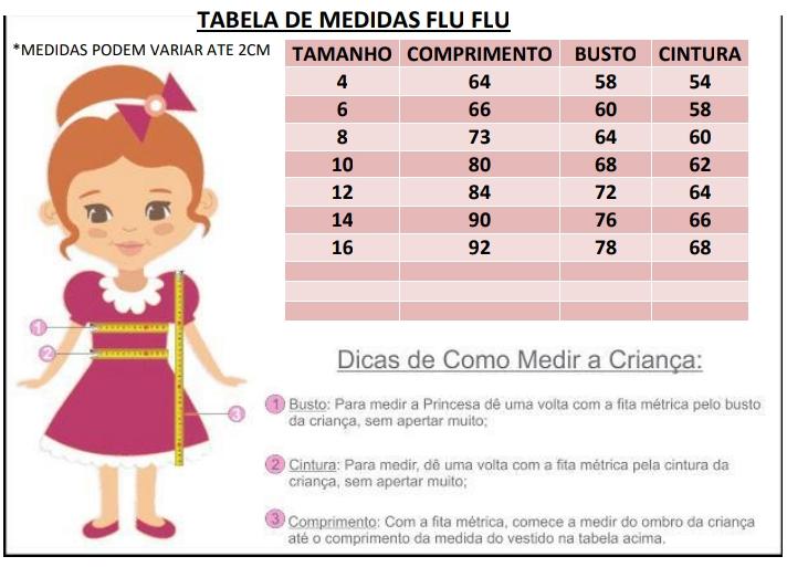 VESTIDO INFANTIL FLORAL FLU FLU REF:2270 8/12