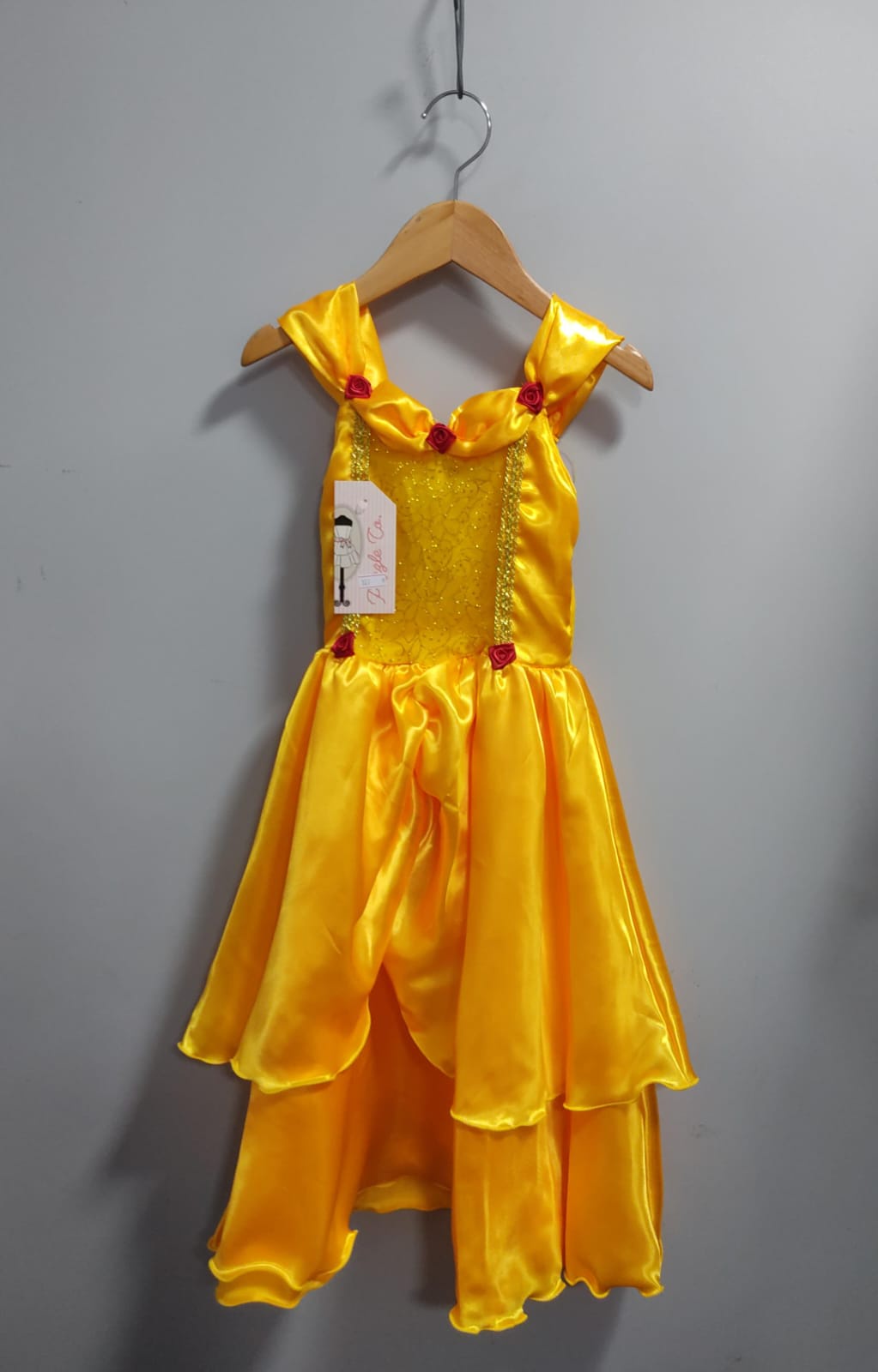 Fantasia Infantil Bela e a Fera Amarelo Escuro Festas