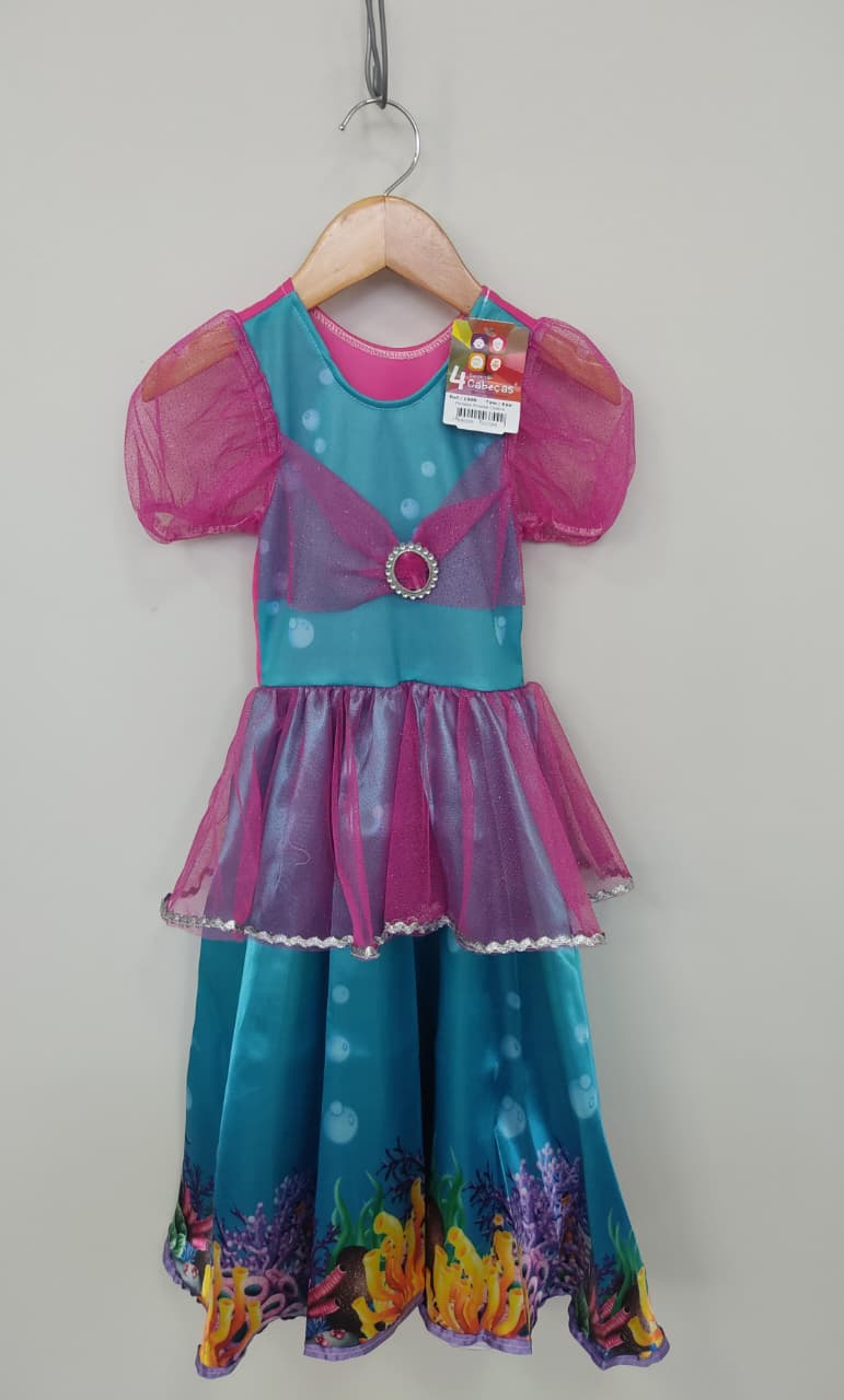 Fantasia Infantil da Princesa Pequena Sereia Ariel Festas