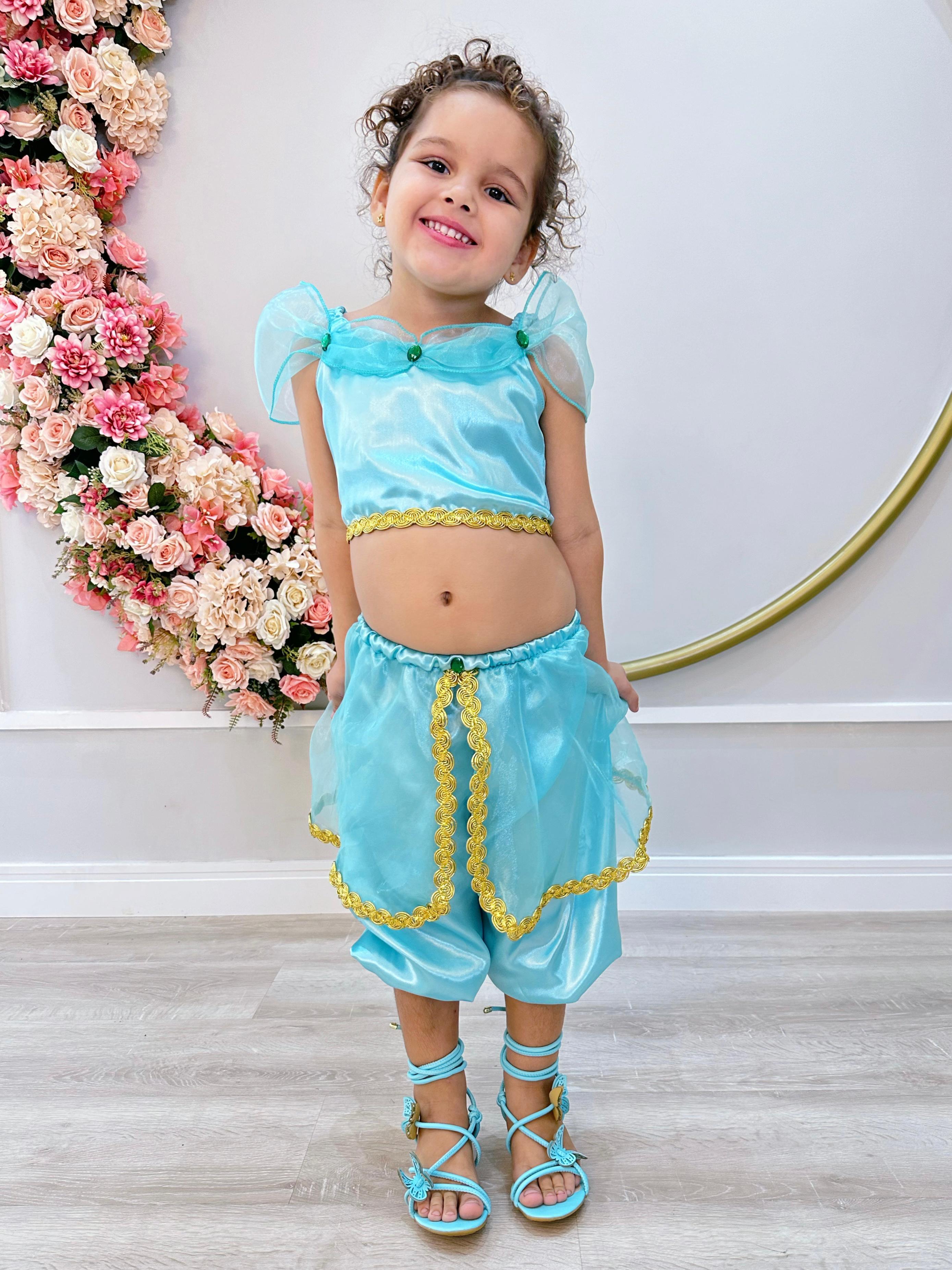 Fantasia Infantil Princesa Jasmine Luxo