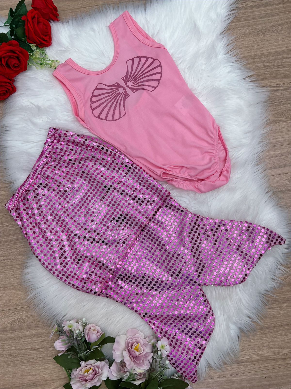 Fantasia Infantil Arlequina Brilho Body e Shorts - Rosa Charmosa Atacado