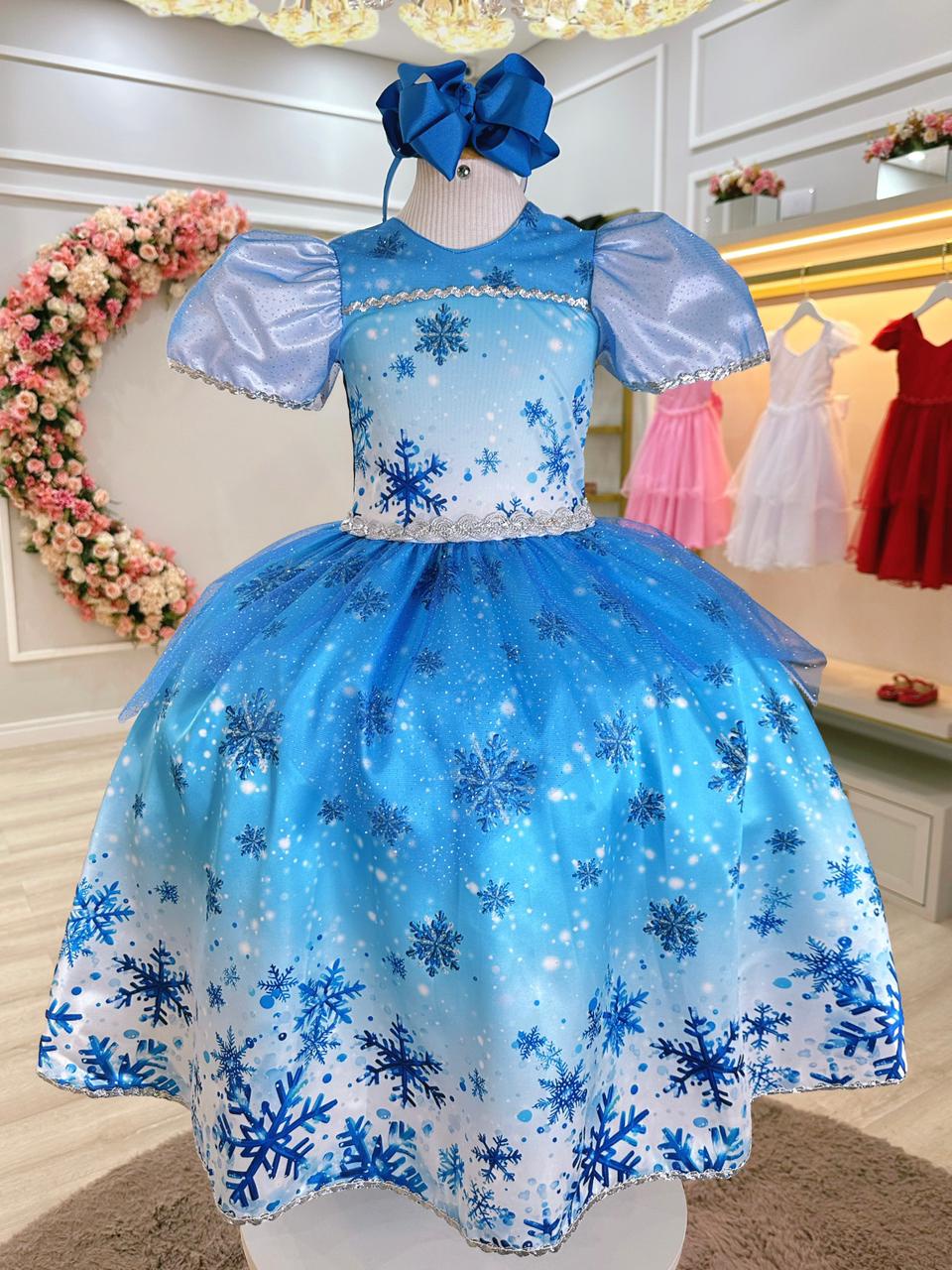 Vestido Fantasia Infantil Princesas Frozen Anna Elsa Festas