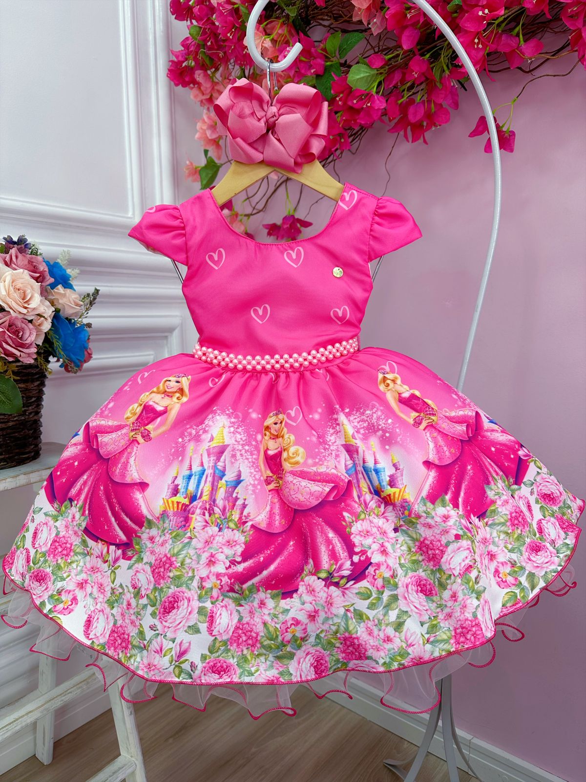 Vestido infantil princesa sofia tema aniversario 1 ao no Shoptime