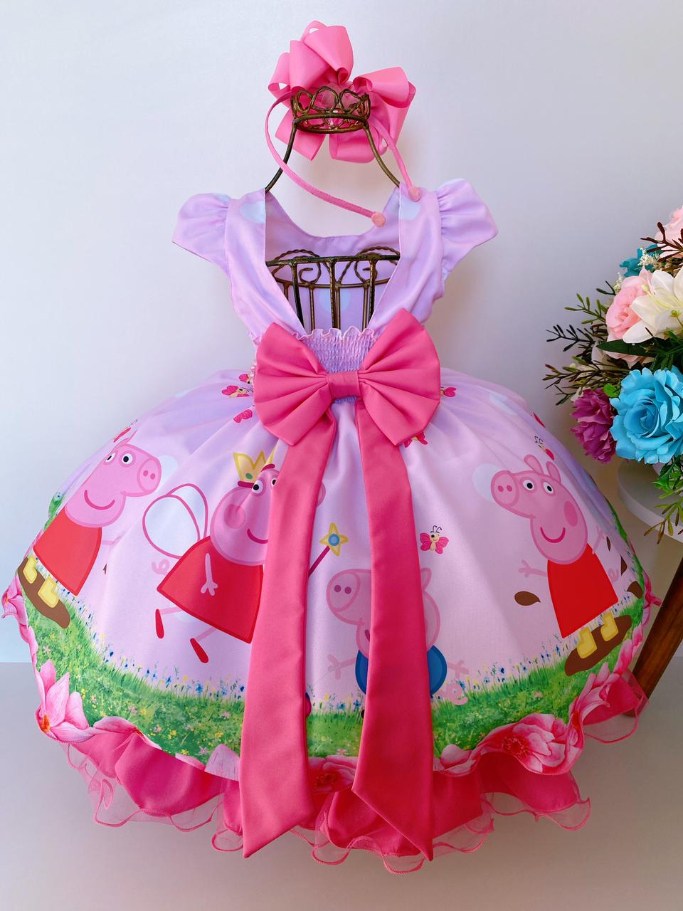 Vestido peppa hot sale pig luxo