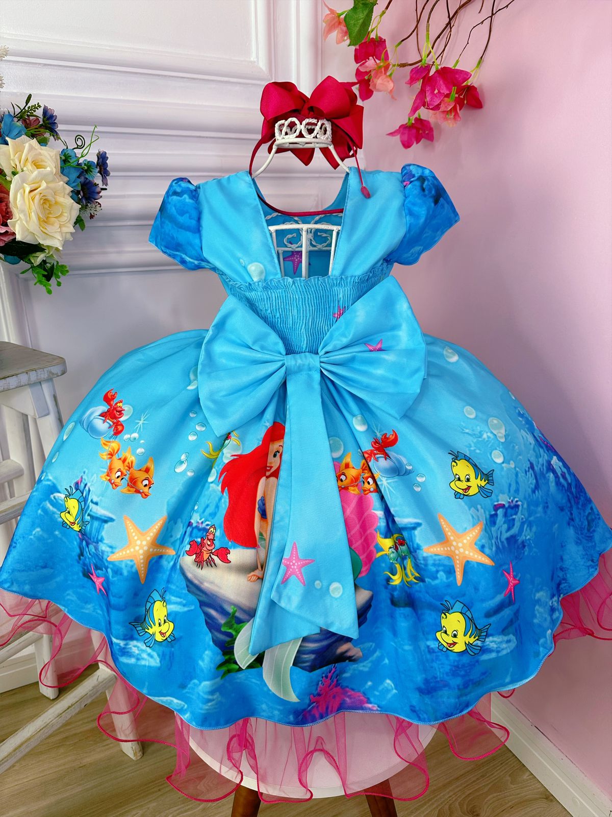 Vestido princesa best sale ariel infantil