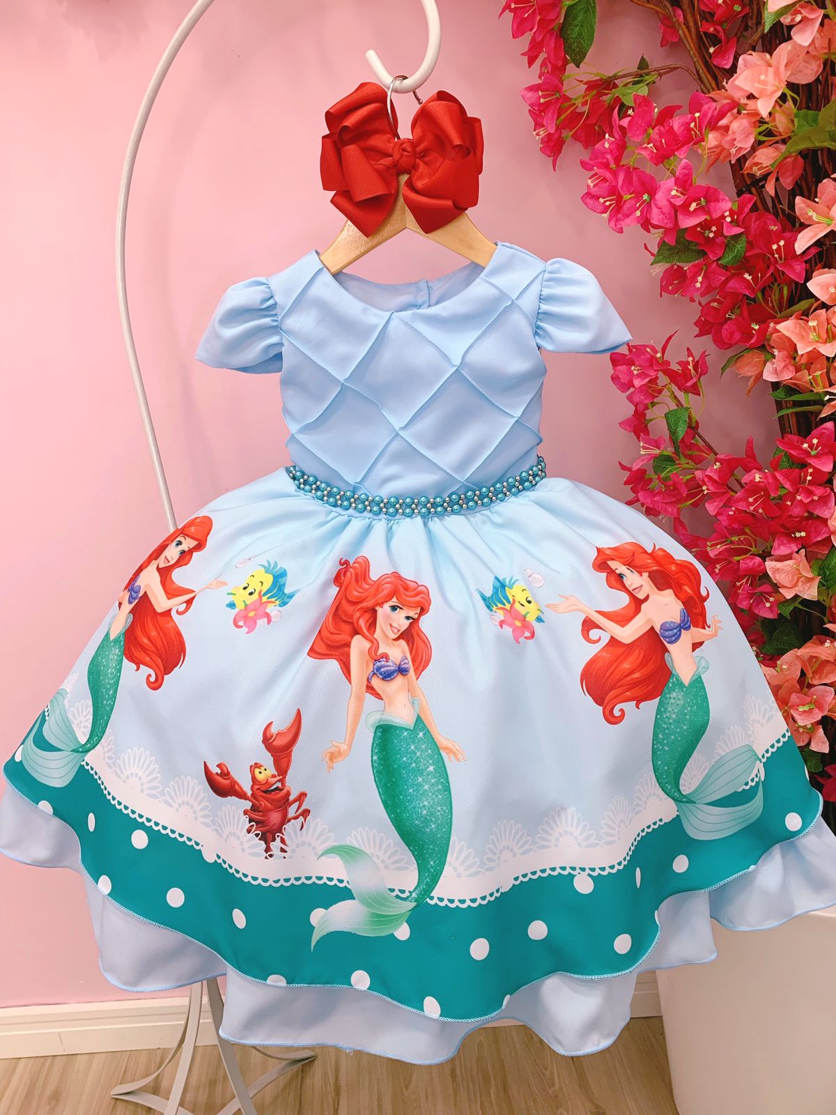 fantasia infantil personagem vestido festa infantil tematico ariel