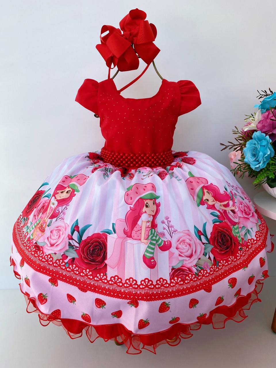 Vestido da sale moranguinha infantil