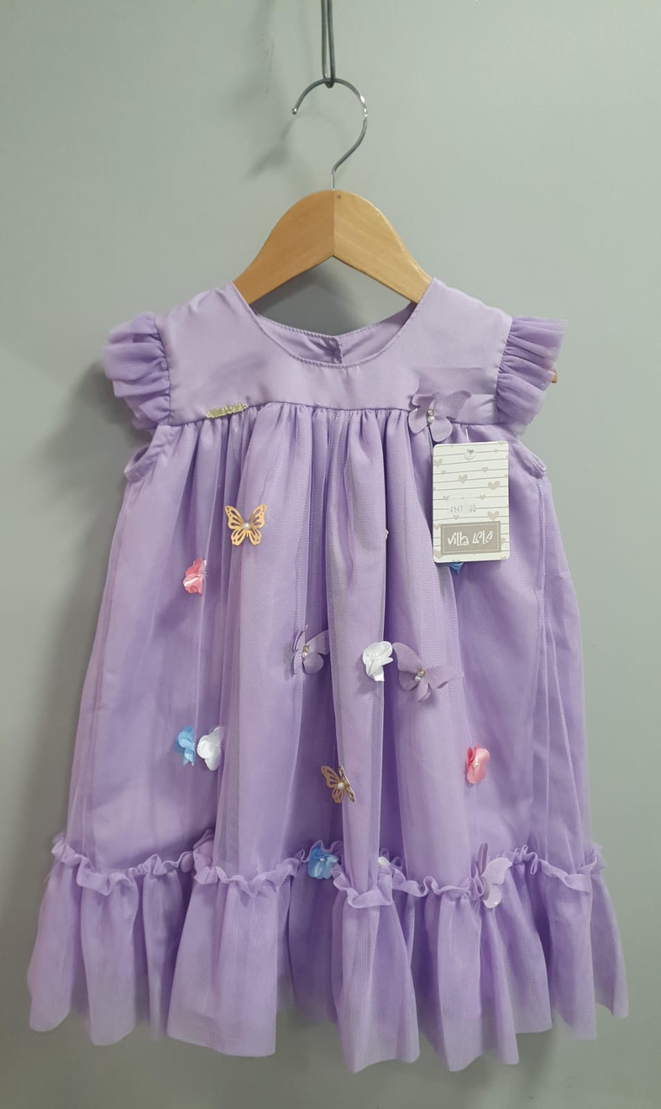 Vestido Infantil Lilás Jardim Encantado Luxo Festa