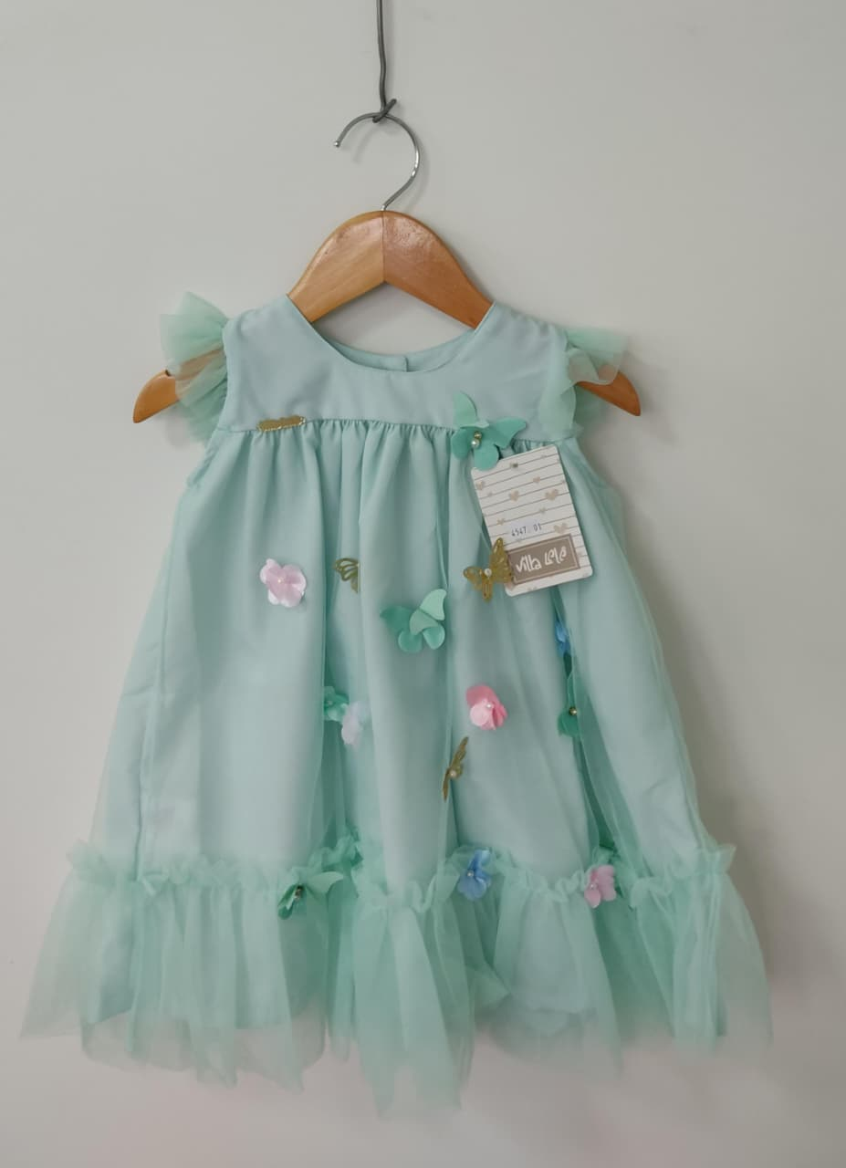 Vestido Infantil Verde Jardim Encantado Luxo
